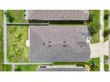 Birds eye view of the roof and fenced yard, with plenty of space at 34163 Radley Way, Wesley Chapel, FL 33545