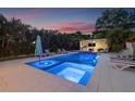 Sparkling pool and spa with an outdoor entertainment area, creating a perfect backyard oasis for relaxation and gatherings at 1650 22Nd N Ave, St Petersburg, FL 33713