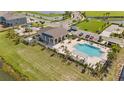 Aerial view of the community pool, playground, and covered picnic area at 308 Mangrove Shade Cir, Apollo Beach, FL 33572