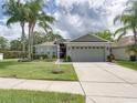 Charming single-story home with a well-manicured lawn and mature palm trees at 1338 Winding Willow Dr, Trinity, FL 34655