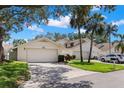Charming single-story home featuring a well-maintained lawn, driveway, and attached garage at 440 Lakeview Dr # 34, Palm Harbor, FL 34683
