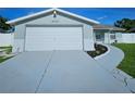 Single-story home with attached garage, a well-manicured lawn, and modern exterior paint at 6008 Firefly Ln, Apollo Beach, FL 33572