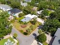 Aerial view of the home displaying landscaping and neighborhood at 3107 S Emerson St, Tampa, FL 33629