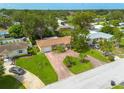 Charming single-Gathering home boasting a brick driveway, lush lawn, and mature trees in a serene neighborhood at 5262 25Th N Ave, St Petersburg, FL 33710