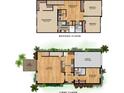 Detailed floor plan showcasing the layout of the first and second floors, including the patio and garage at 11739 Blackbrook Ct, Seffner, FL 33584