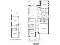 Detailed floor plan showcasing the layout of the first floor including kitchen, living, dining, and bedrooms at 3712 Rocky Island Rd, New Port Richey, FL 34655