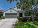 Charming single-story home with a two-car garage and well-maintained landscaping at 1701 Bonita Bluff Ct, Ruskin, FL 33570