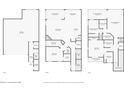 Detailed floor plan showcasing the layout of this spacious three-story townhome at 1536 Ember Ln, Tarpon Springs, FL 34689