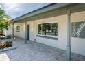 Close-up of house numbers and updated design details on the home's exterior at 243 45Th Ne Ave, St Petersburg, FL 33703