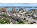 Beautiful aerial view of a waterfront home near a bay with city views at 4777 Duhme Rd # 1D, St Petersburg, FL 33708