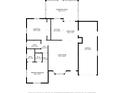 Floor plan showing layout with bedrooms, bathrooms, kitchen, living room, garage, and screened porch at 5860 99Th N Ave, Pinellas Park, FL 33782