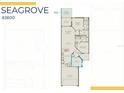 Seagrove floor plan featuring gathering room, kitchen, lanai, and bedrooms at 27136 Capri Shores Cir, Englewood, FL 34223