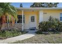 Up close image of the front of the home and decorative front door at 5483 37Th N Ave, St Petersburg, FL 33710