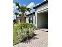 Inviting home exterior with lush landscaping, stucco, and a covered porch at 10864 Banyan Breeze Blvd, Land O Lakes, FL 34638