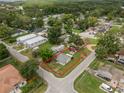 Property outline. Beautiful aerial shot highlights community, showcasing well-spaced homes, green spaces, and tranquil layout at 12324 Pittsfield Ave, Tampa, FL 33624