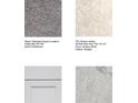Samples for carpet, floor tile, white cabinets and countertops at 13245 Tropical Breeze Way, Hudson, FL 34669