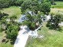 Aerial view of a charming house surrounded by trees and a beautifully landscaped yard at 5007 Booth Rd, Plant City, FL 33565