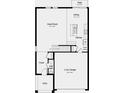 Layout of the house, highlighting the great room, kitchen, dining, and a 2-car garage at 12474 Gust Ct, Hudson, FL 34669