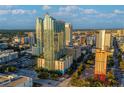 Magnificent view of modern high-rise condominium building boasting of its luxurious design and urban landscape at 777 N Ashley Dr # 2513, Tampa, FL 33602