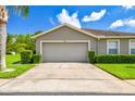 Charming one-story home with a two-car garage, well-manicured lawn, and lush landscaping at 6606 Pullen Ct, Tampa, FL 33625