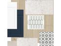 Selection of flooring, countertop, backsplash and cabinet materials for the new home at 11858 Richmond Trl, Parrish, FL 34219