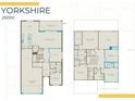 Yorkshire floorplan featuring kitchen, gathering room, flex, and owner's suite on the first floor at 16423 Sapphire Point Dr, Lakewood Ranch, FL 34211