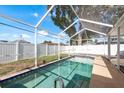 Inviting screened-in pool area with sparkling blue water, perfect for outdoor relaxation at 2165 Campus Dr, Clearwater, FL 33764