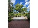Well-maintained backyard with a variety of plants, trees, and a decorative gravel area at 8300 Bardmoor Blvd # 110, Seminole, FL 33777