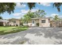 Charming single-story home with a well-maintained lawn, inviting curb appeal, and a light blue front door at 6220 Murdock Ave, Sarasota, FL 34231