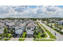 A high-angle view of a perfectly manicured residential area full of matching homes at 7517 Notched Pine Bnd, Wesley Chapel, FL 33545