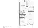 Layout of the home showing the placement of the primary bedroom, kitchen, dining room, and living room at 38237 Eucalyptus Dr, Zephyrhills, FL 33542