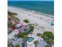 Stunning aerial view of the beachfront home with private pool and easy access to the beach at 960 Gulf Blvd # 5, Indian Rocks Beach, FL 33785