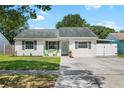 Charming single-story home with a well-maintained lawn, neutral paint, and decorative shutters at 3133 Payne St, New Port Richey, FL 34655