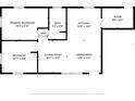Layout showing a spacious primary bedroom, and open dining area at 11907 Frontage Rd, Dade City, FL 33525