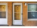 Inviting front entrance featuring a white door with glass insert and the word 'LOVE' at 12760 Indian Rocks Rd # 1049, Largo, FL 33774