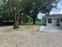 Spacious backyard with mature trees, perfect for outdoor activities and relaxation at 17048 State Road 54, Lutz, FL 33558
