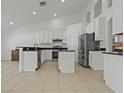 Bright and airy kitchen with sleek white cabinetry and stainless steel appliances at 19206 Ivy Oak Way, Tampa, FL 33647