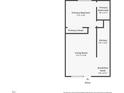 Floor plan layout featuring the primary bedroom, kitchen, living room and breakfast nook at 1301 S Howard Ave # A9, Tampa, FL 33606