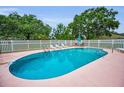 Enjoy the refreshing pool with a secure white picket fence surround at 1902 Elaine Dr, Clearwater, FL 33760