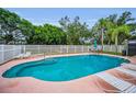 Relax by the sparkling pool with ample lounge space and privacy fencing at 1902 Elaine Dr, Clearwater, FL 33760