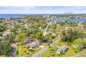 Bird's-eye view of a property in a leafy neighborhood close to the waterfront and city at 1518 Cheyenne Ne St, St Petersburg, FL 33703
