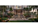 Grand entrance to The Pendry, surrounded by lush landscaping and elegant lighting at 111 S Ashley Dr # 2705, Tampa, FL 33602