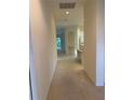 Bright hallway leading to other rooms with carpeted floor and neutral paint at 12749 Aston Creek Dr, Tampa, FL 33626