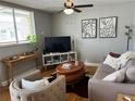 Cozy living room with hardwood floors, decorative plant, and modern decor at 1301 S Howard Ave # C4, Tampa, FL 33606