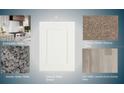 Selections of white shaker cabinets, granite, carpet, backsplash, and LVP flooring at 2164 Jeannin Dr, North Port, FL 34287