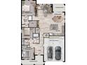 Detailed floor plan showcasing the layout of this home, including bedrooms, kitchen, and living spaces at 2791 Peake St, North Port, FL 34286