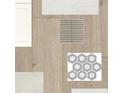 Selection of flooring samples featuring tile, wood, and hexagon-patterned designs at 719 Allora Ave, Nokomis, FL 34275
