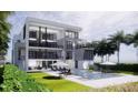 Modern home featuring a refreshing pool and patio with lounge chairs and outdoor entertaining space at 3611 Bayshore Ne Blvd, St Petersburg, FL 33703