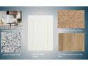 Samples of carpet, tile, granite, cabinets, and LVP flooring options to personalize your dream home at 5909 Bibb Ct, North Port, FL 34288
