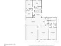 Detailed floorplan showing layout of home with bedrooms, kitchen, living spaces, and garage at 14006 Amero Ln, Spring Hill, FL 34609
